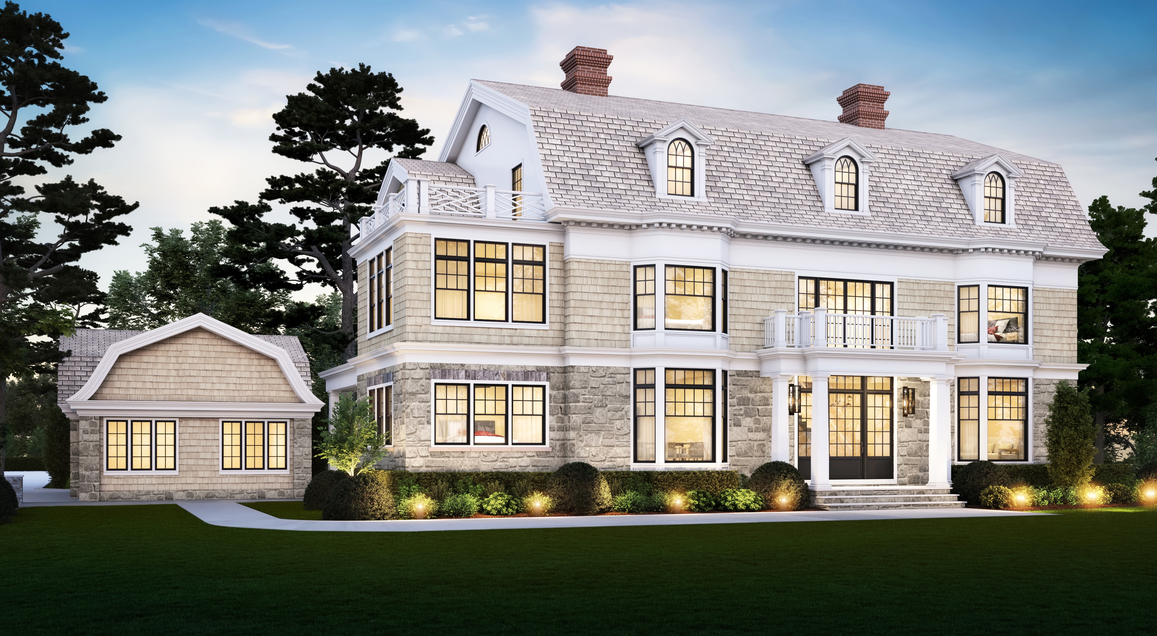 40 Ocean Avenue new construction luxury home Larchmont Manor NY — Dutch Colonial 9500 sq ft